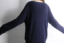“LAND’S END” navy raglan sleeve cotton knit