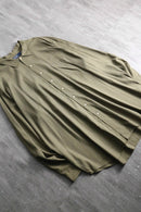 1990s Polo by Ralph Lauren mix fabric herringbone 3XLT loose shirt