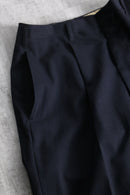 vintage 1tuck deep navy wool trousers