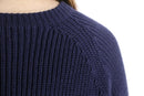 “LAND’S END” navy raglan sleeve cotton knit