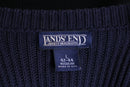 “LAND’S END” navy raglan sleeve cotton knit