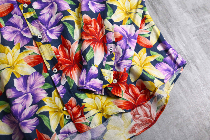2000s ETRO L/S linen aloha shirt