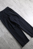 vintage 1tuck deep navy wool trousers