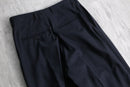 vintage 1tuck deep navy wool trousers
