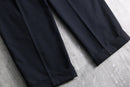 vintage 1tuck deep navy wool trousers