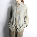 mint blue stripe cotton shirt.