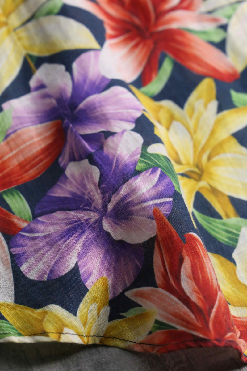 2000s ETRO L/S linen aloha shirt
