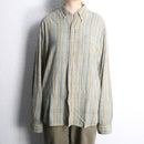 mint blue stripe cotton shirt.