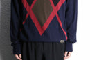 “TRUSSARDI” argyle check like wool knit