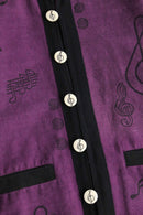 melody design purple shirt jacket
