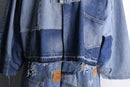 "Re:make" denim patchwork china jacket