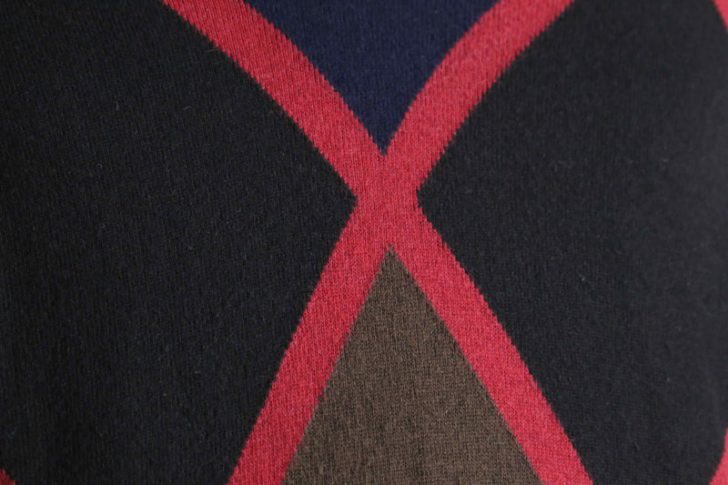 “TRUSSARDI” argyle check like wool knit