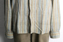 mint blue stripe cotton shirt.