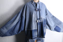 "Re:make" denim patchwork china jacket