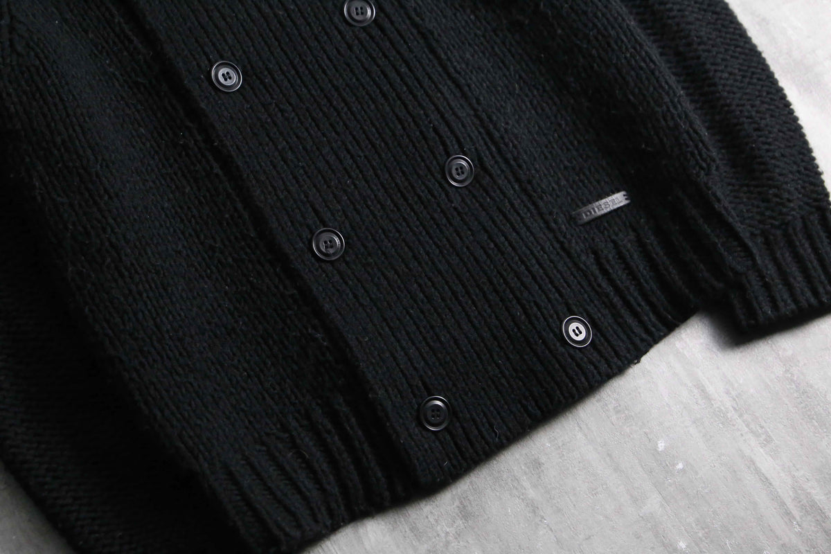 DIESEL double breasted knit jacket