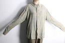 mint blue stripe cotton shirt.