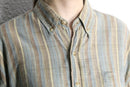 mint blue stripe cotton shirt.
