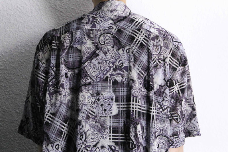 "PRONTI" botanical paisley pattern S/S shirt