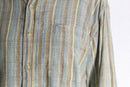 mint blue stripe cotton shirt.