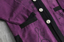 melody design purple shirt jacket