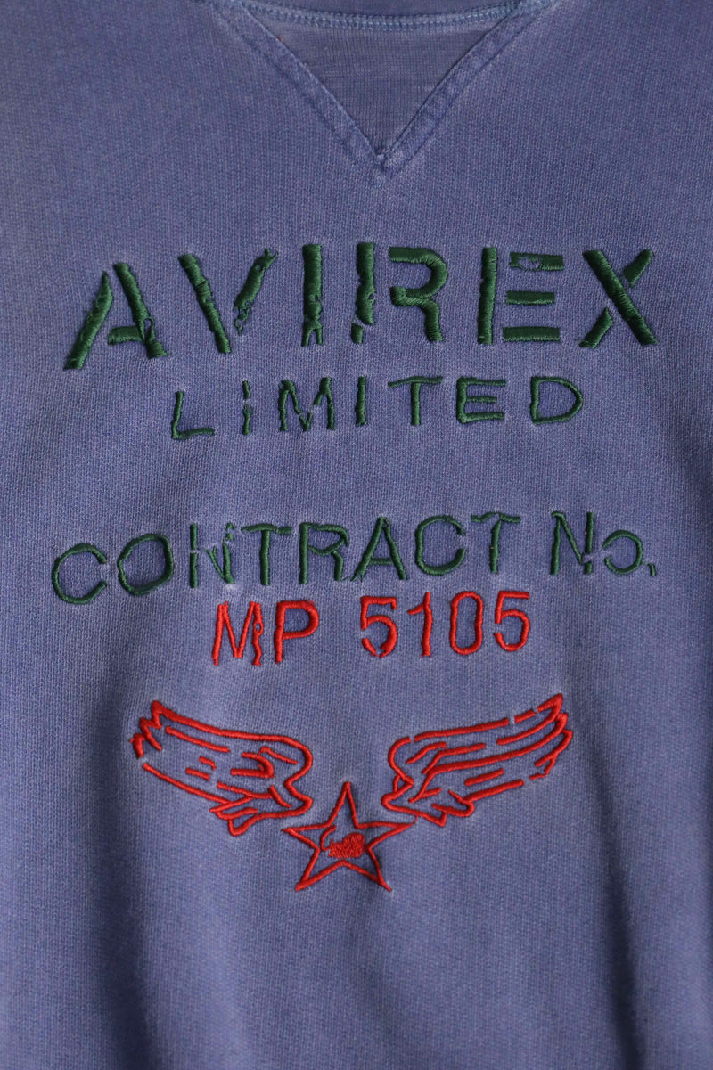 2000s AVIREX faded over sweat shirt