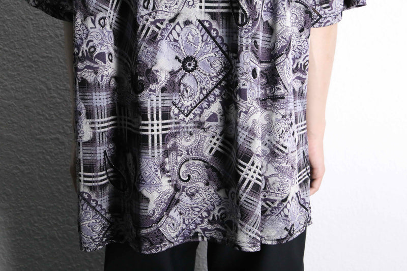 "PRONTI" botanical paisley pattern S/S shirt