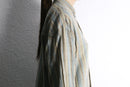 mint blue stripe cotton shirt.