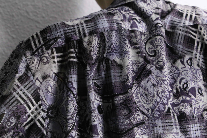 "PRONTI" botanical paisley pattern S/S shirt