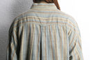 mint blue stripe cotton shirt.