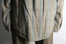 mint blue stripe cotton shirt.