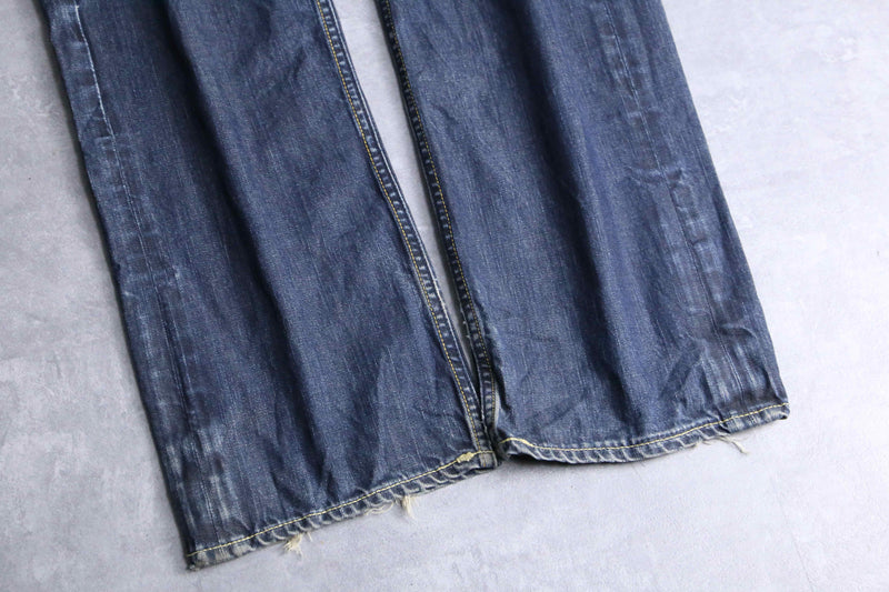 ”DIESEL × adidas” ADI-VIKER 4B straight denim pants