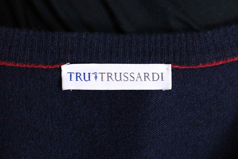 “TRUSSARDI” argyle check like wool knit