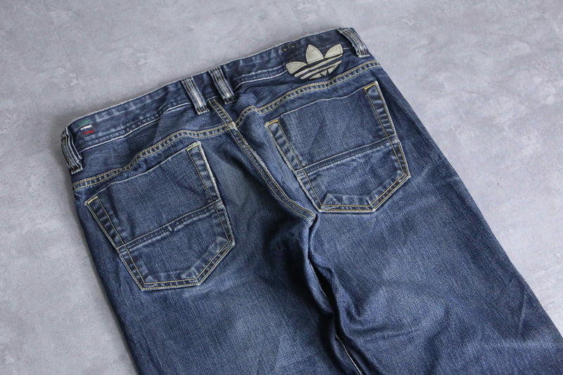 ”DIESEL × adidas” ADI-VIKER 4B straight denim pants