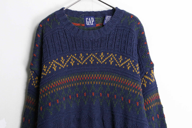 "OLD GAP " nordic motif cotton knit