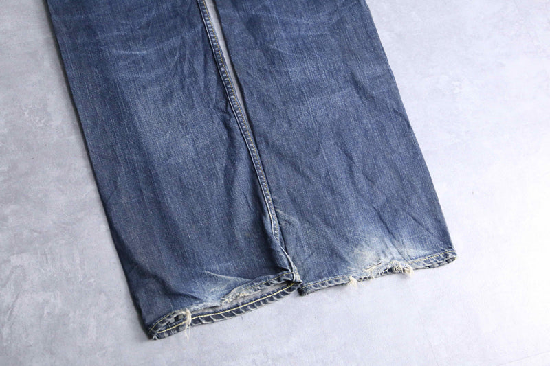 ”DIESEL × adidas” ADI-VIKER 4B straight denim pants