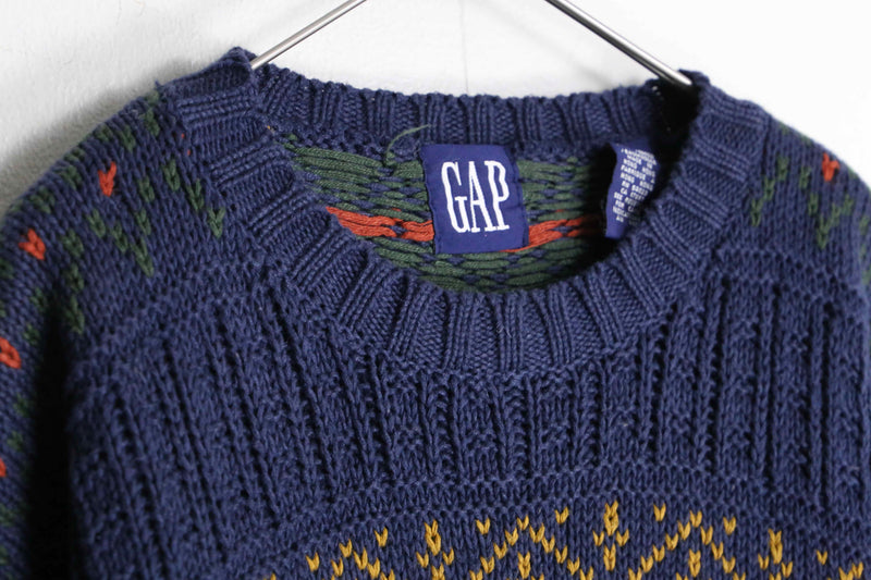 "OLD GAP " nordic motif cotton knit