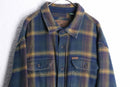 "ORVIS" over check flannel heavy cotton shirt