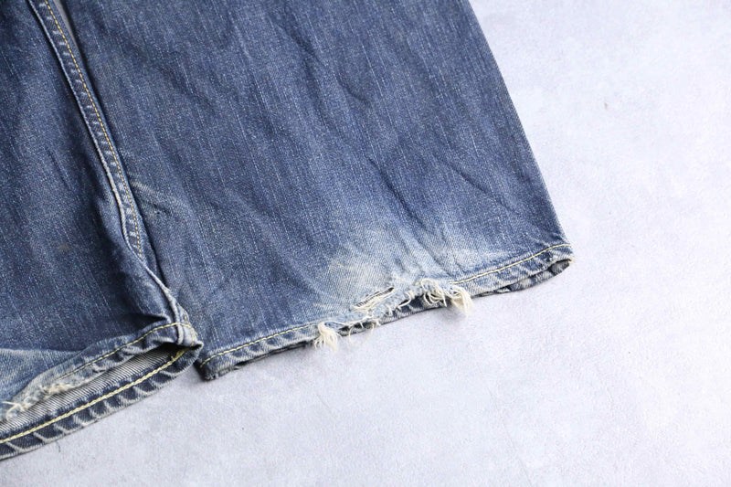 ”DIESEL × adidas” ADI-VIKER 4B straight denim pants