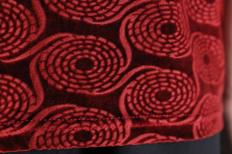 red velours total geometry pattern S/S shirt