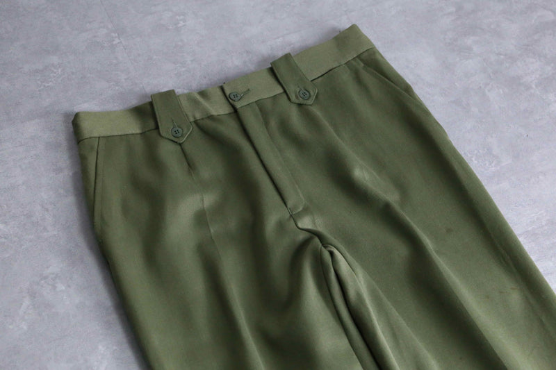 light green western straight slacks