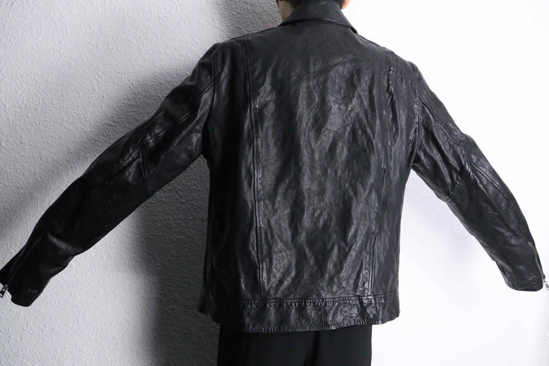 black color double riders jacket