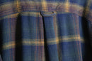 "ORVIS" over check flannel heavy cotton shirt
