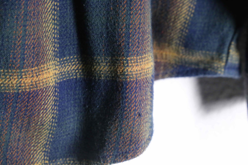 "ORVIS" over check flannel heavy cotton shirt