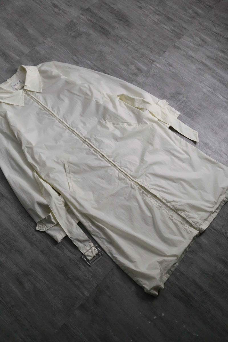 2000s agnès b. white nylon coat