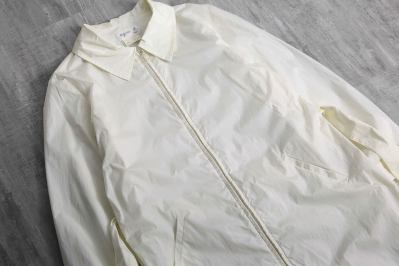 2000s agnès b. white nylon coat