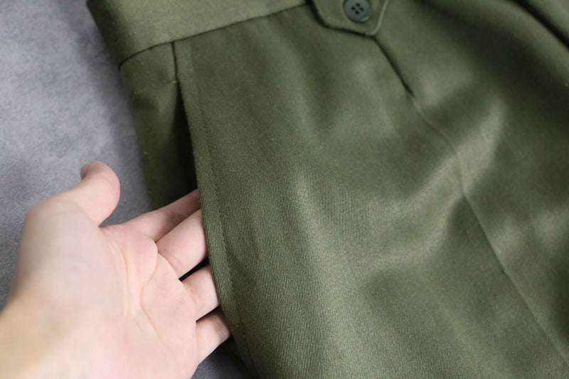 light green western straight slacks