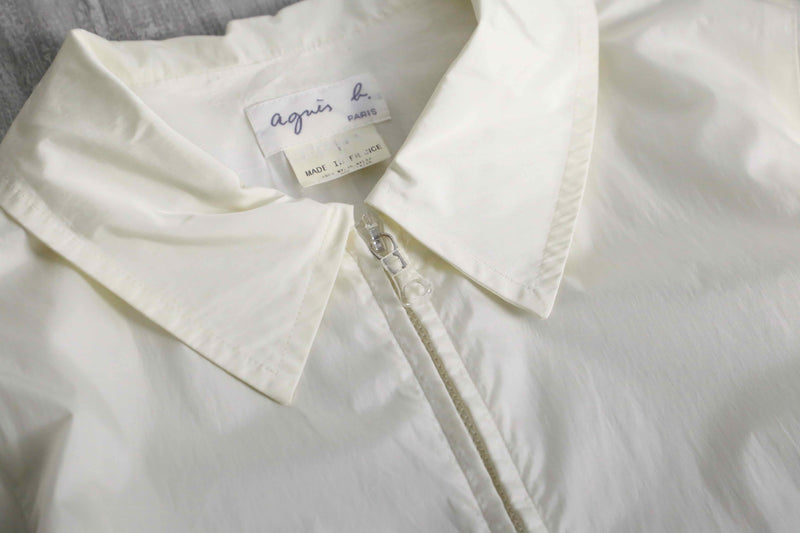 2000s agnès b. white nylon coat