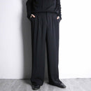 black poly twill trousers