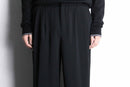 black poly twill trousers