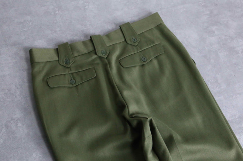 light green western straight slacks